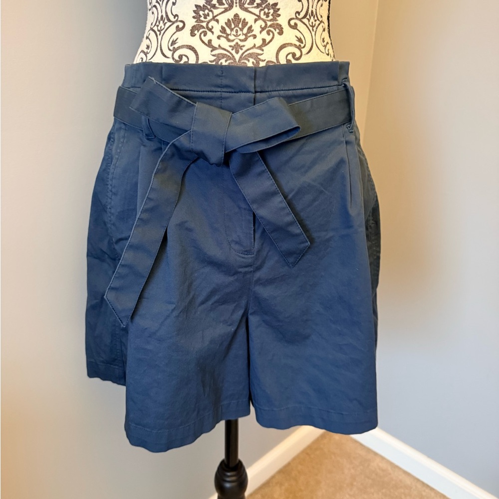 J.Crew Tie-Waist Short in Lightweight Chino Navy Size 10